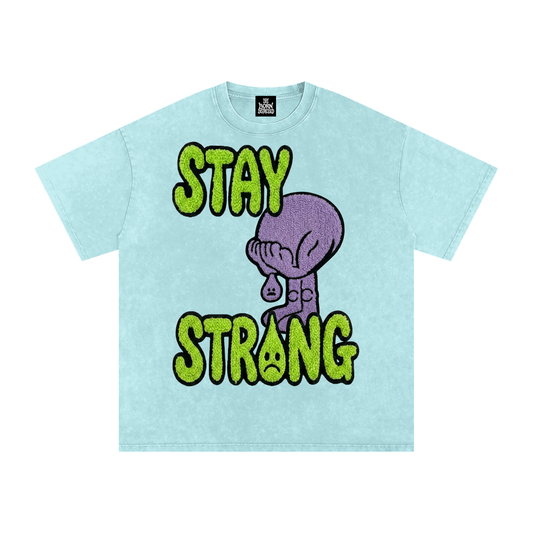 Feelin' Purple Snow Washed Oversized Cotton Tee