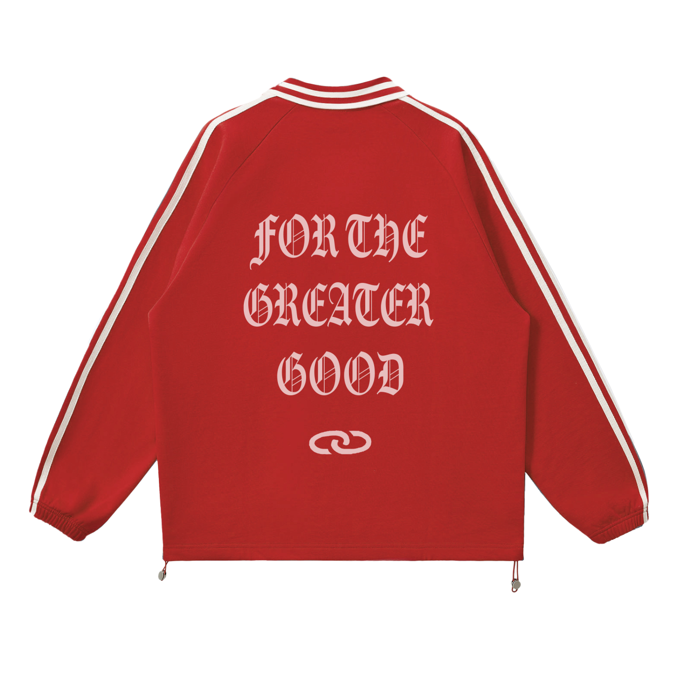 >good Contrast Striped Lapel Collar Sweatshirt