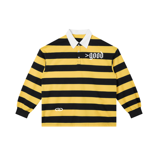 >good Color Block Stripe Polo