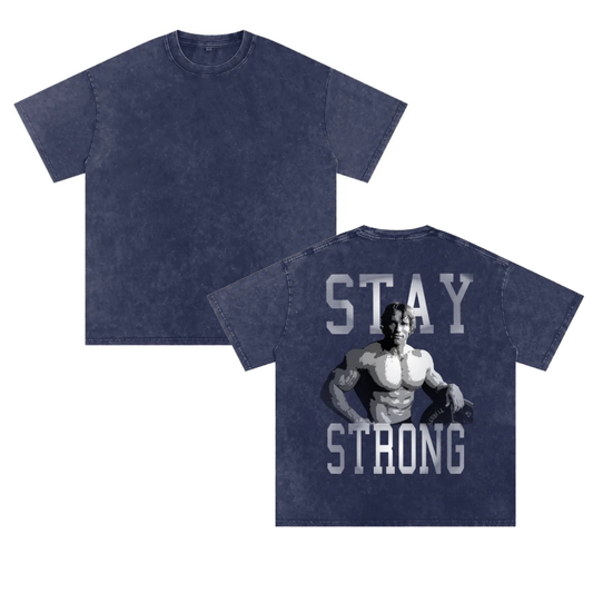 Arnie Stay Strong Snow Washed Tee