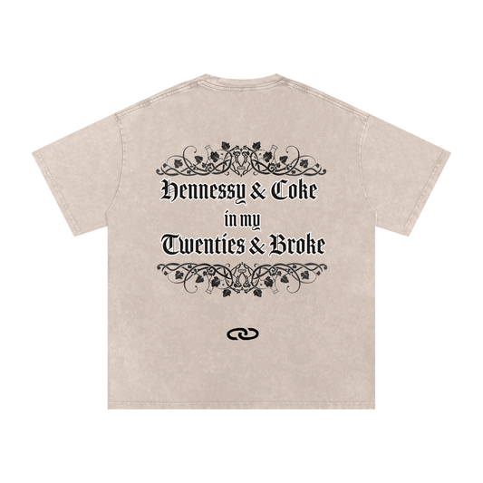 Henny Penny Snow Washed Oversized Cotton Tee
