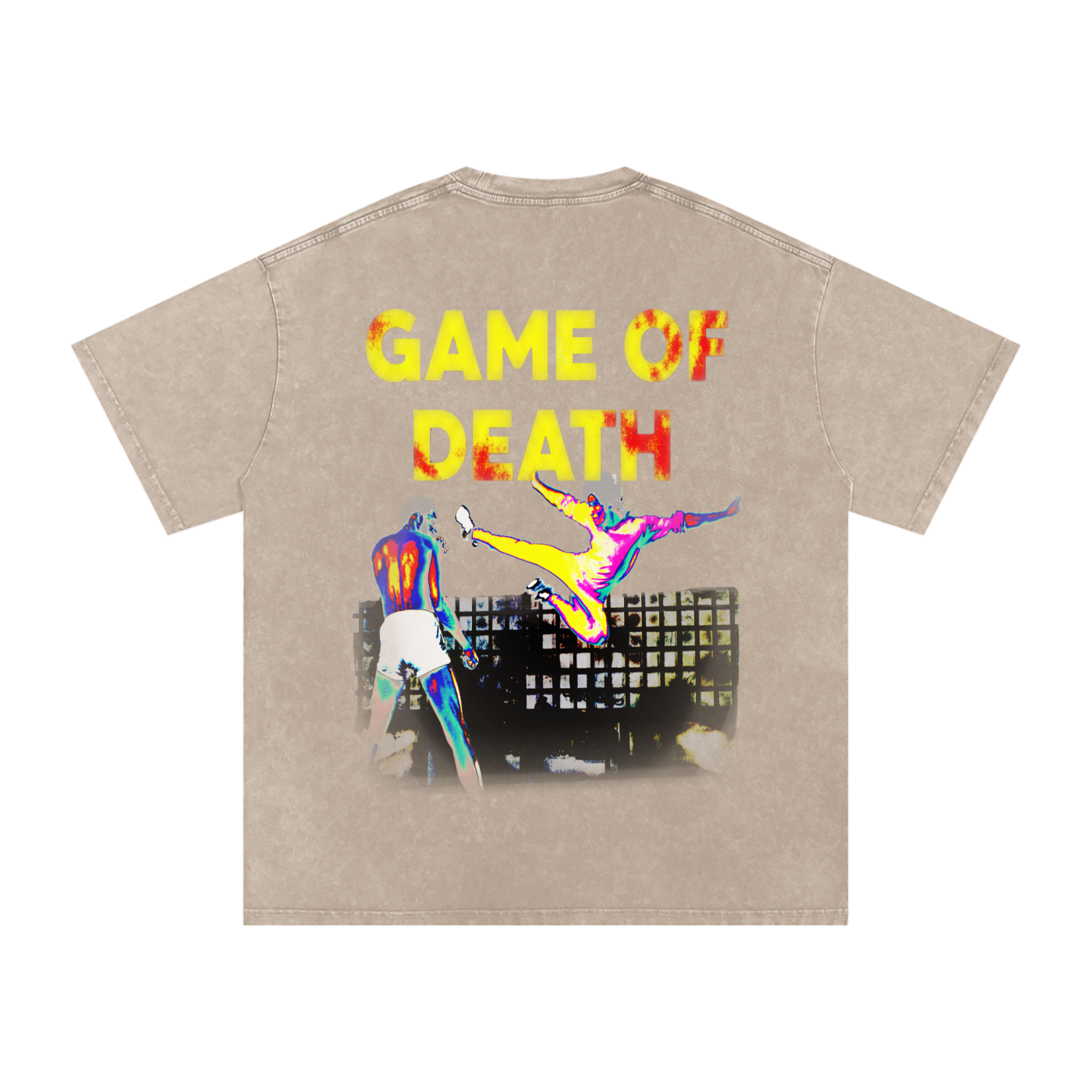 Game of Death Snow Washed Oversized Tee