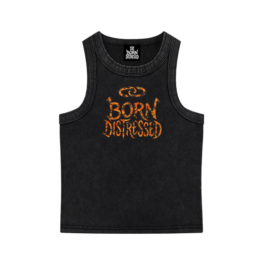 bd Orange Camo Women's Snow Washed Tank Top