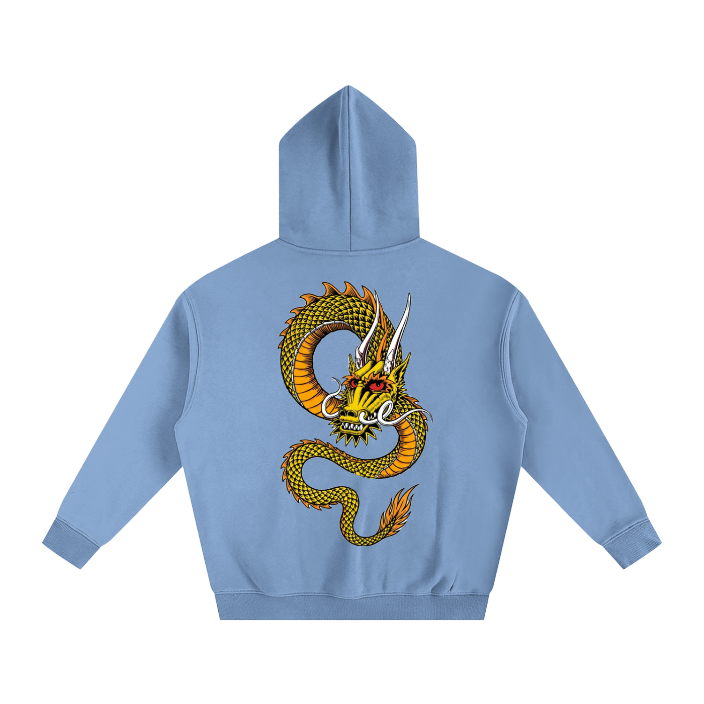 Dragon 80's Vintage Skateboard Desk Oversize Fleeced Hoodie