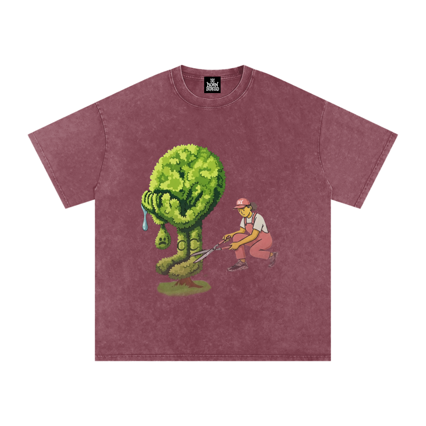 Green Thumb Snow Washed Oversized Tee