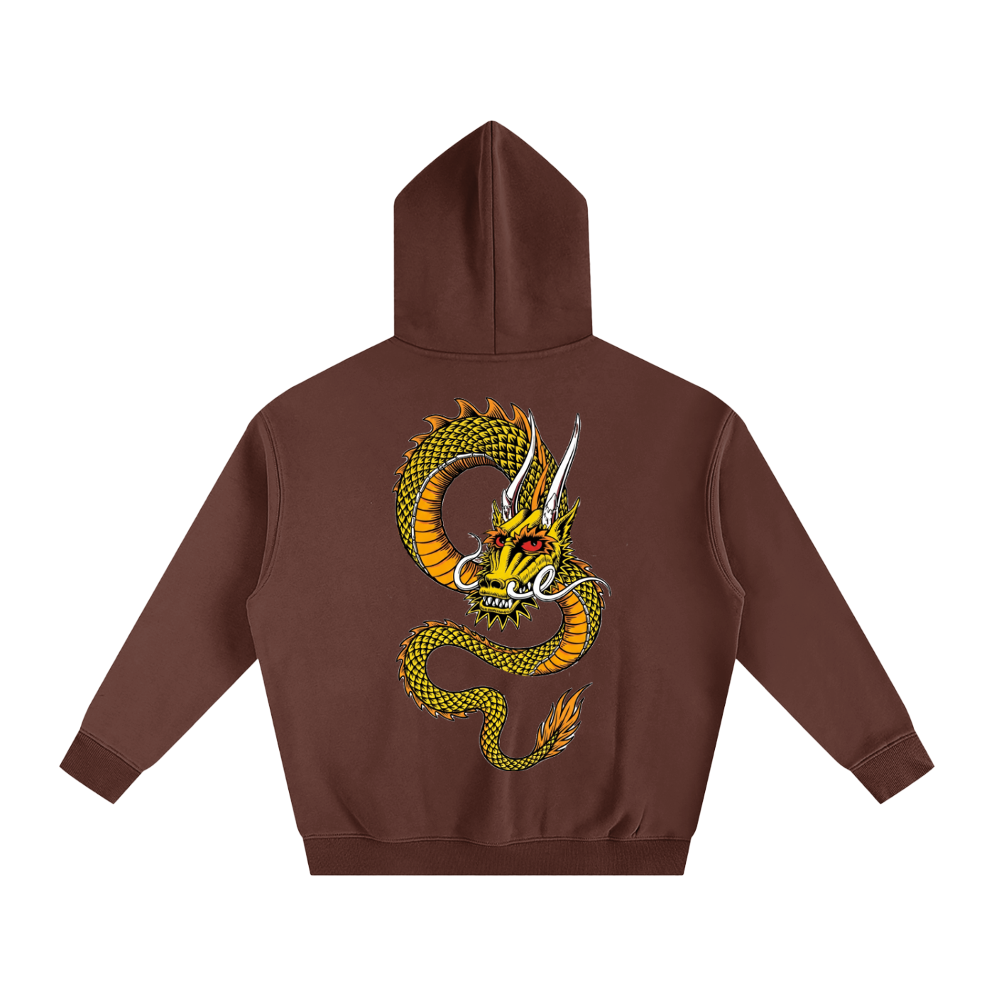 Dragon 80's Vintage Skateboard Desk Oversize Fleeced Hoodie