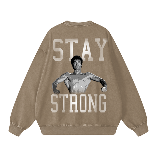 Be Water Snow Washed Oversized Crewneck