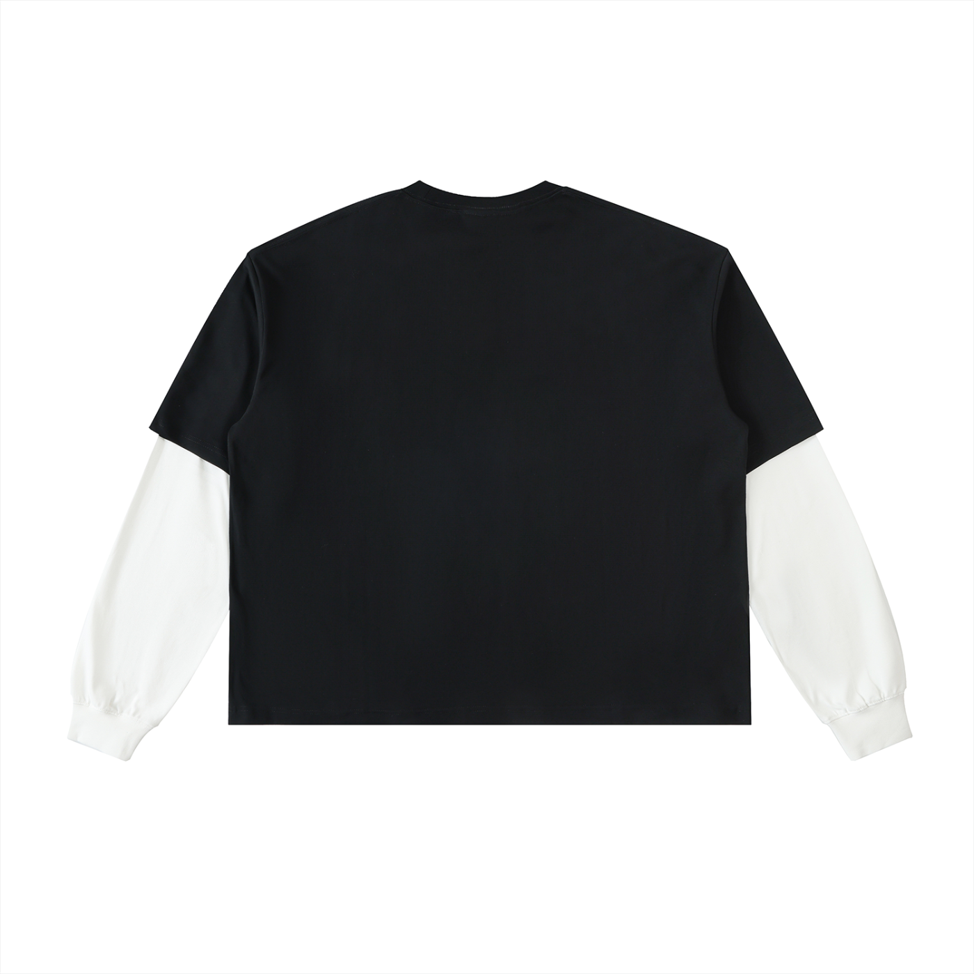 >good Layered Contrast Sleeve Cotton Tee