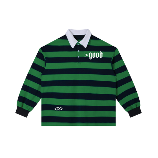 >good Color Block Stripe Polo