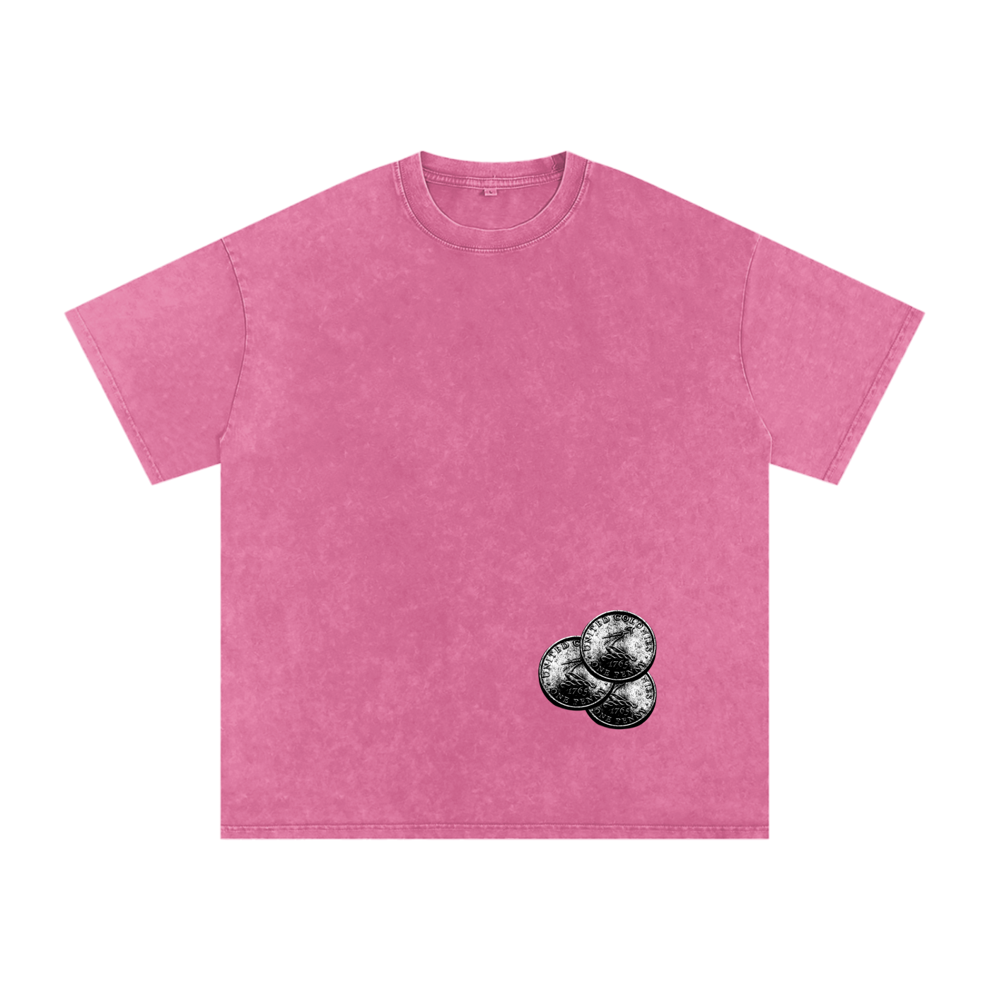 Henny Penny 001 Snow Washed Oversized Cotton Tee