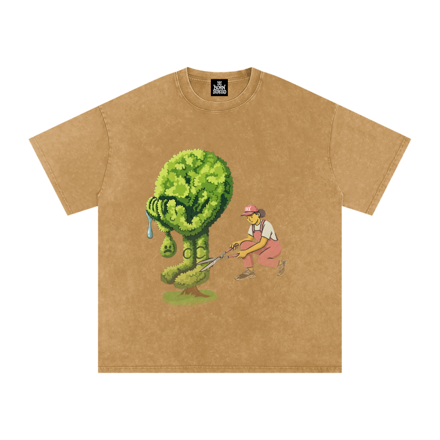 Green Thumb Snow Washed Oversized Tee