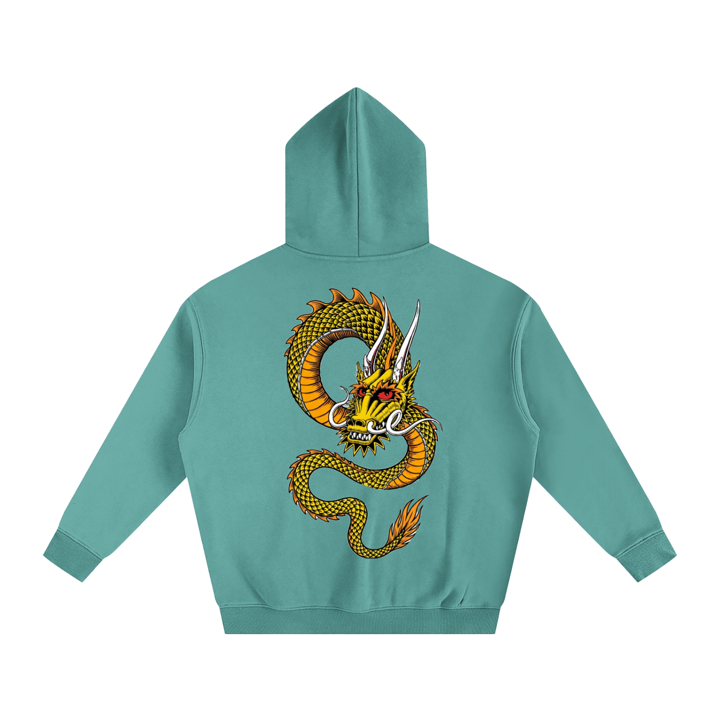 Dragon 80's Vintage Skateboard Desk Oversize Fleeced Hoodie