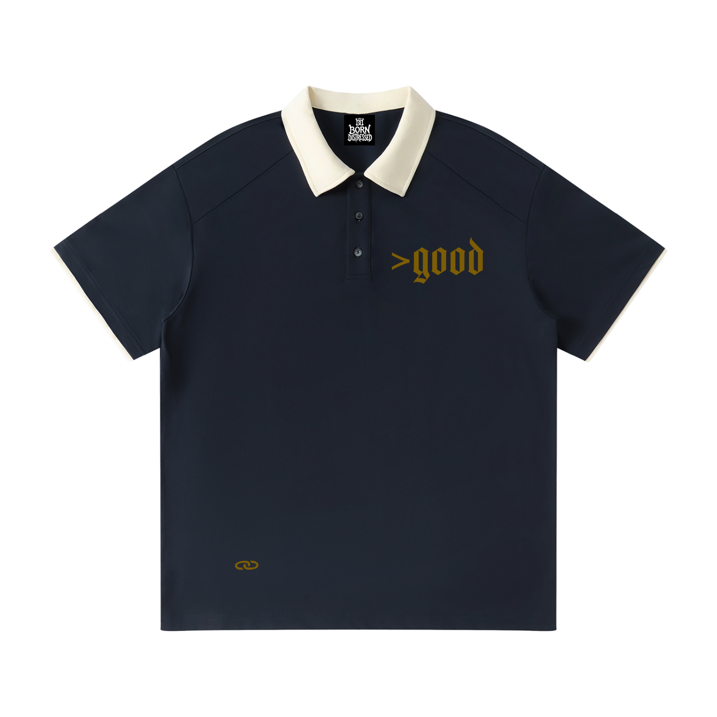 >good Contrast Collar Raglan Polo Shirt