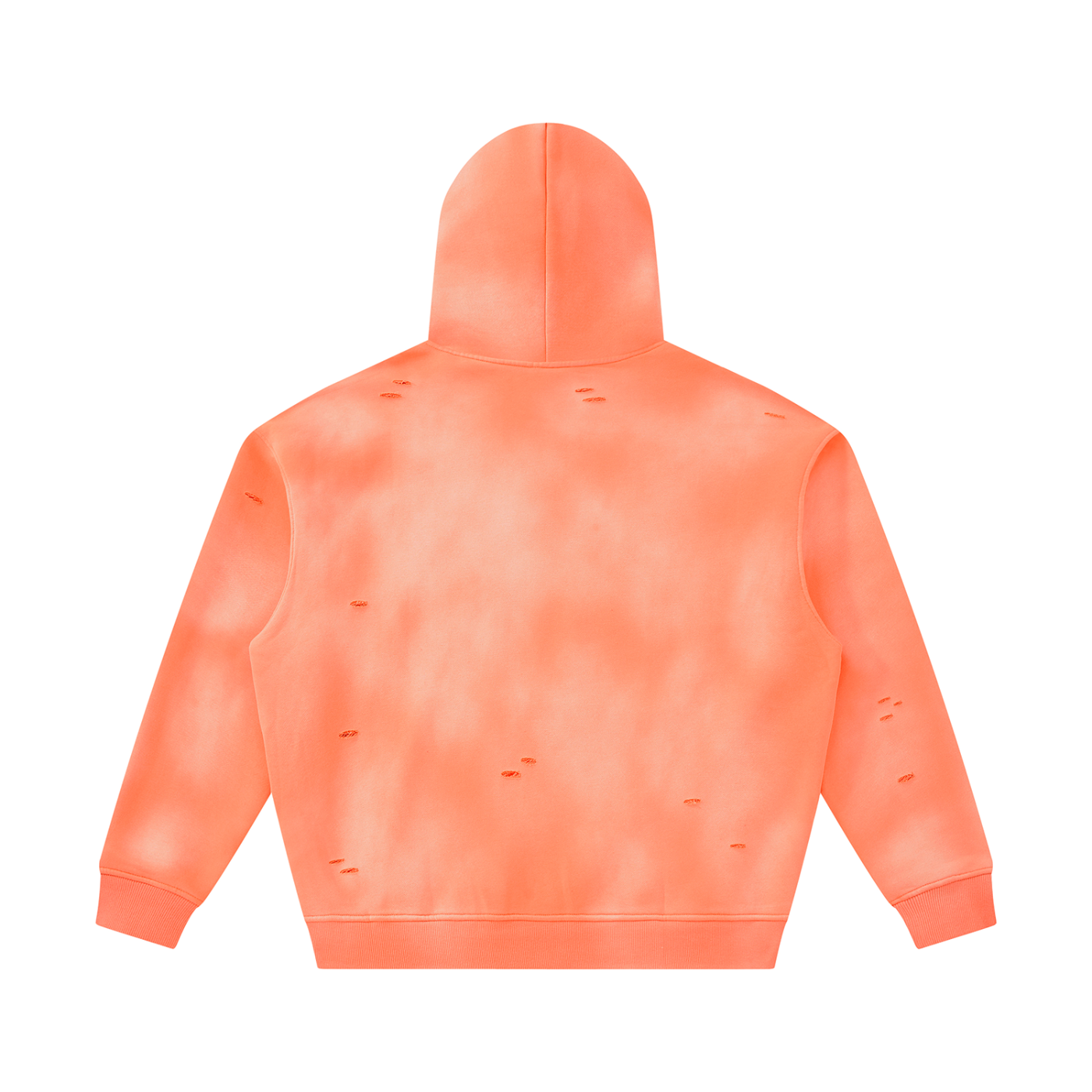Cherry Blossom Colorfade Frayed Fleece Hoodie