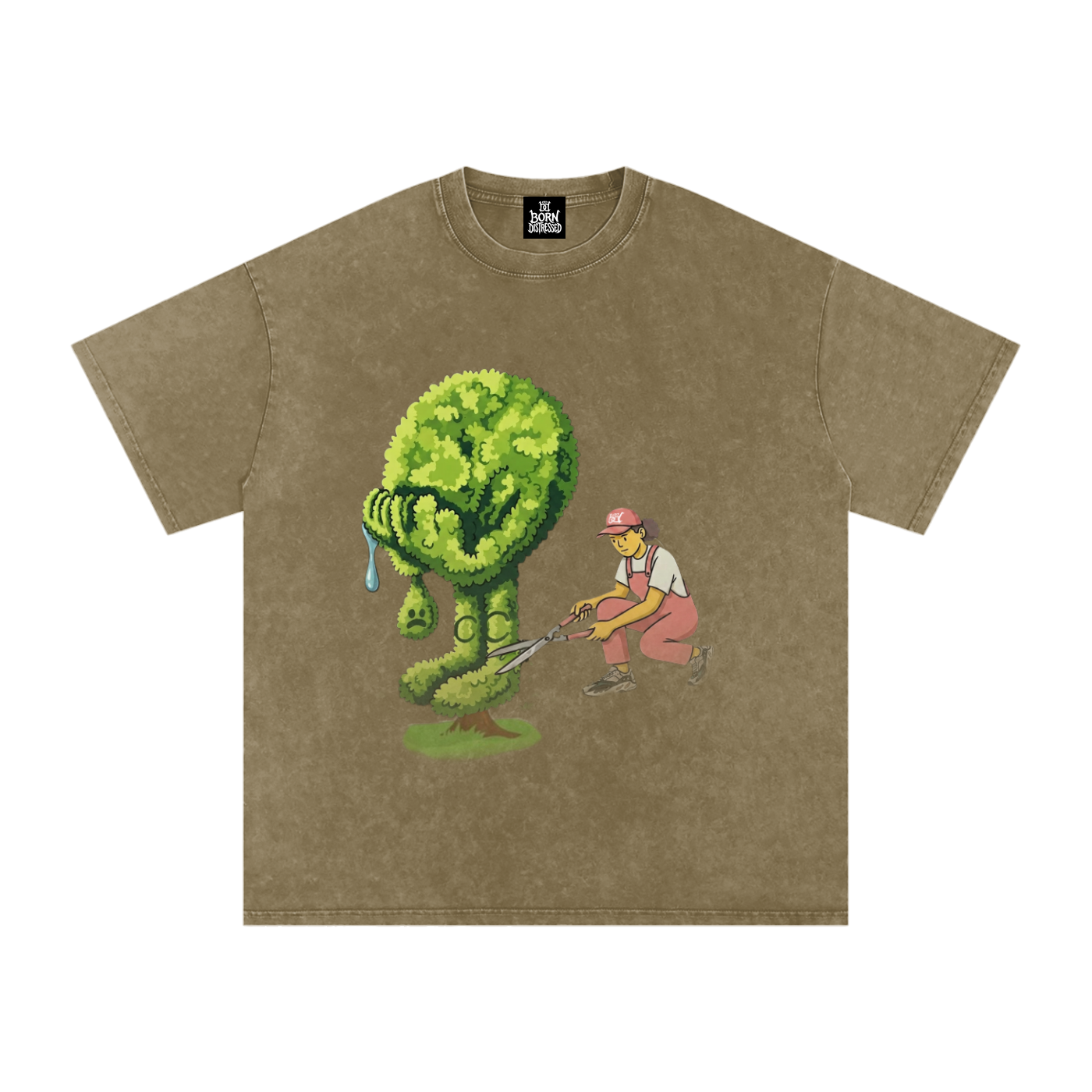 Green Thumb Snow Washed Oversized Tee