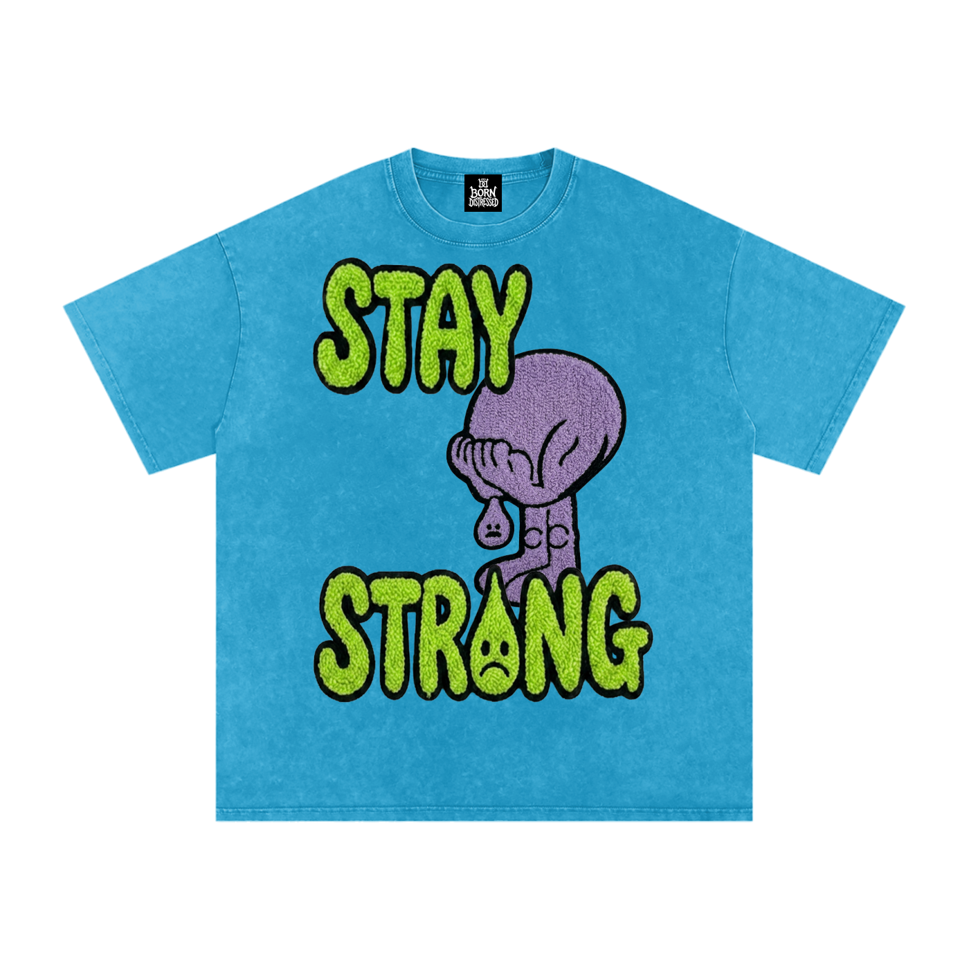 Feelin' Purple Snow Washed Oversized Cotton Tee