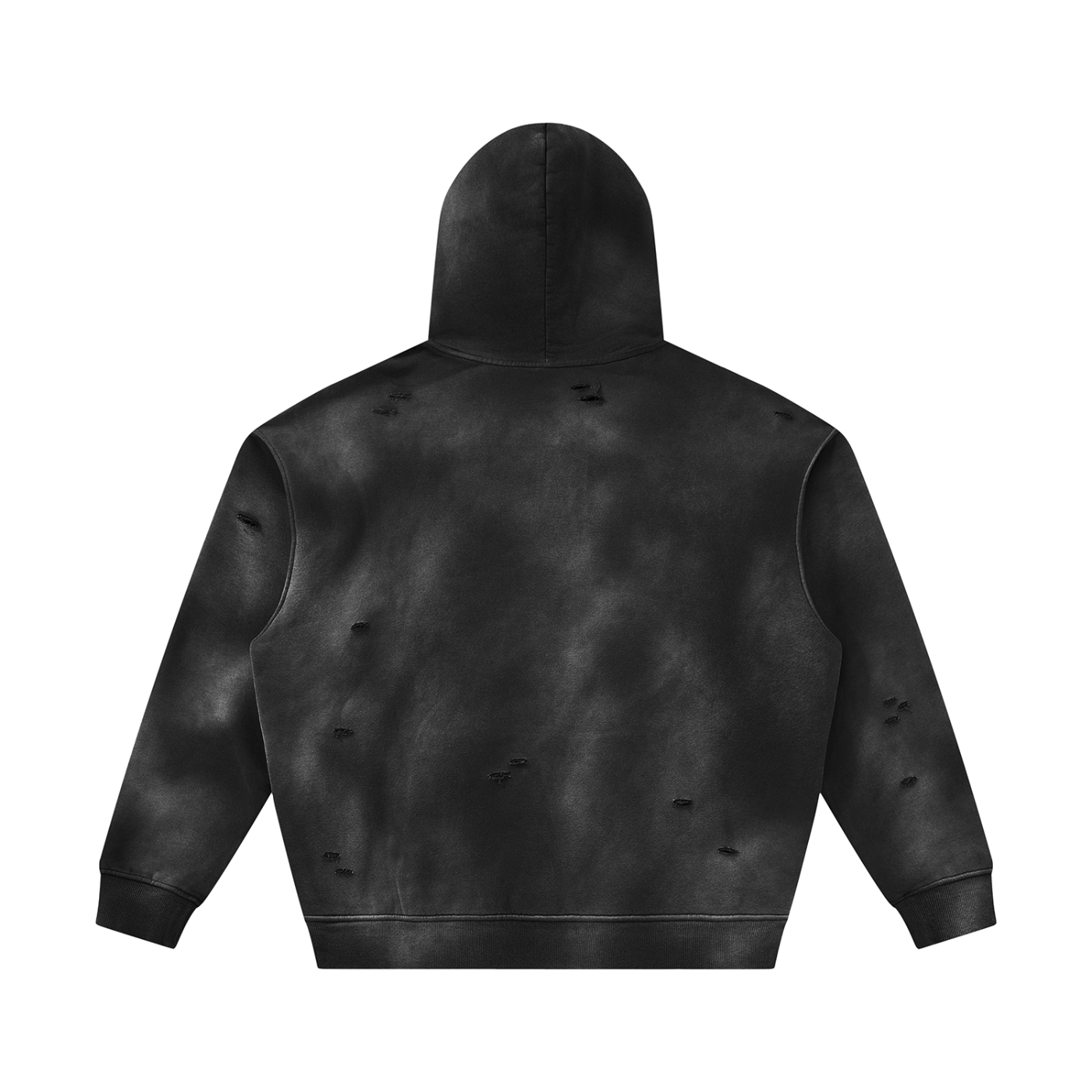 Cherry Blossom Colorfade Frayed Fleece Hoodie