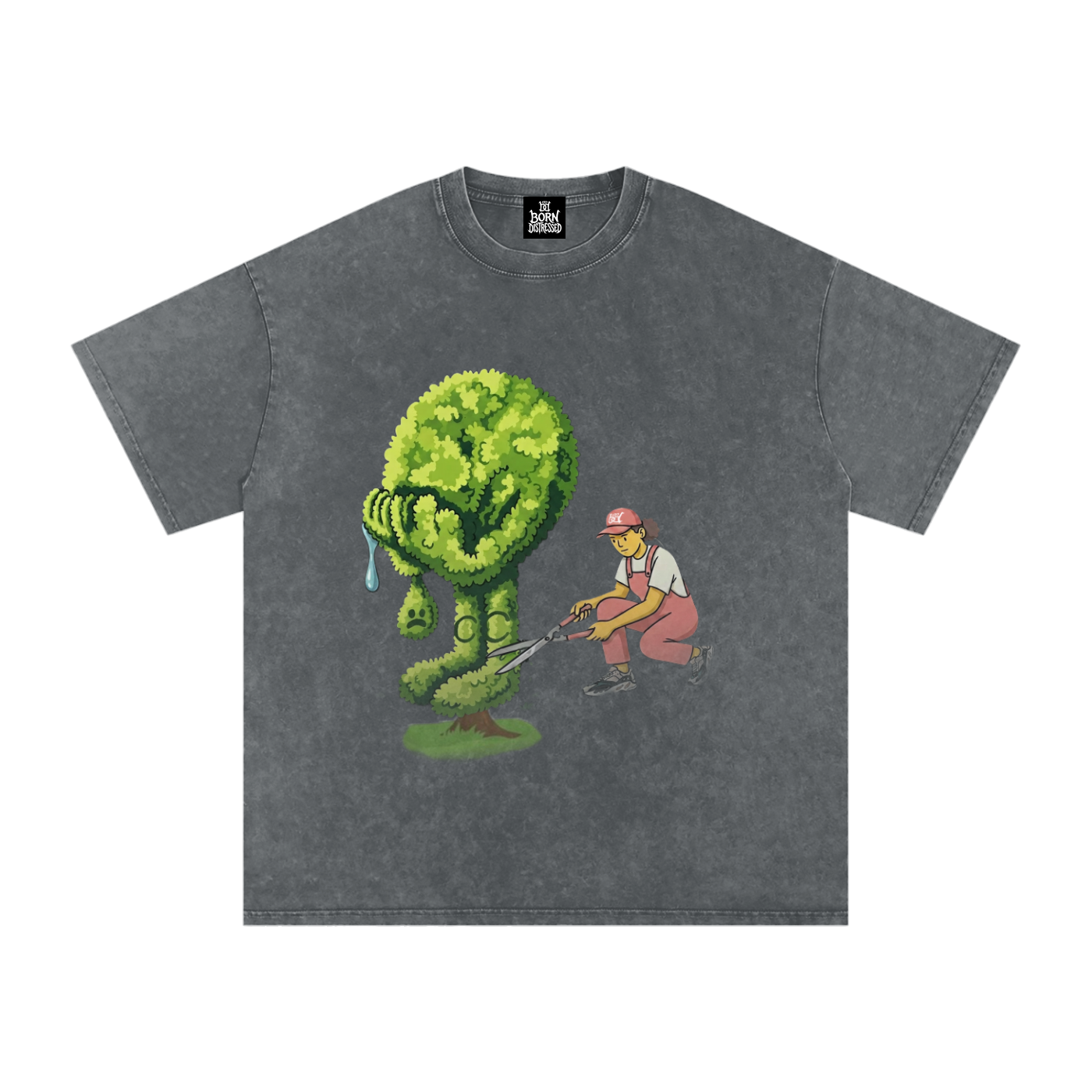 Green Thumb Snow Washed Oversized Tee