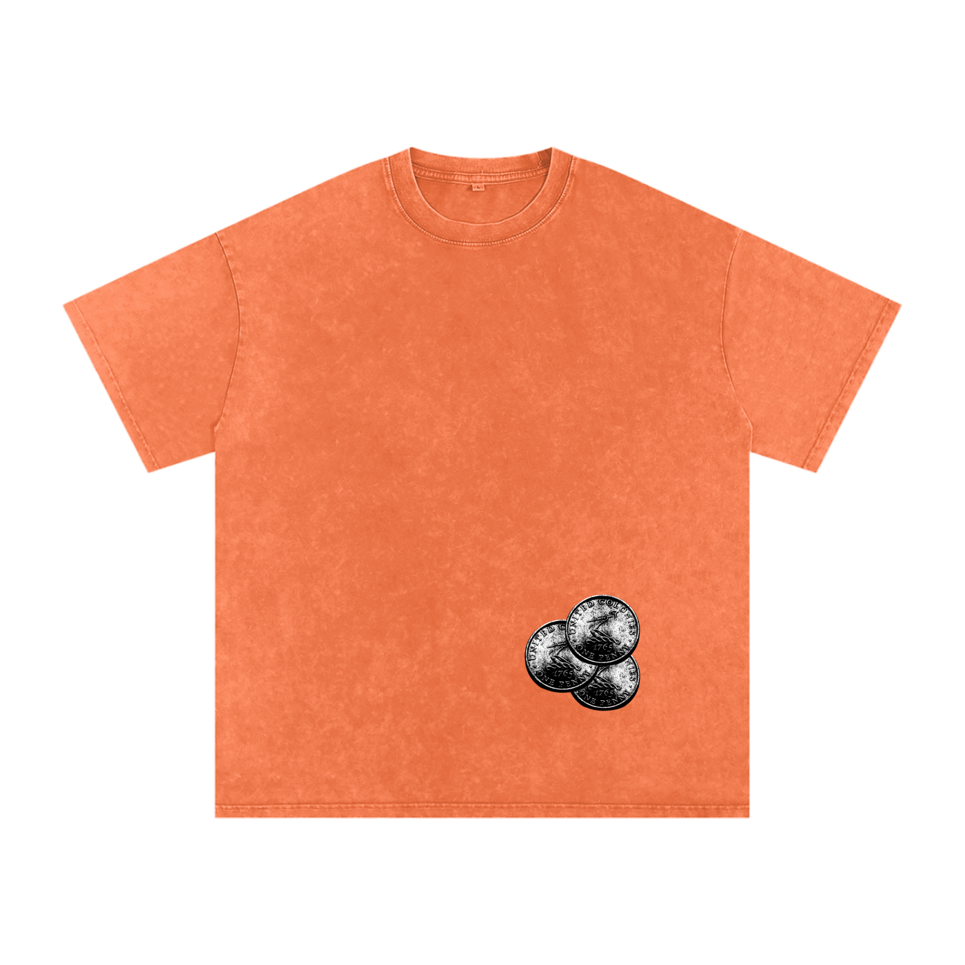 Henny Penny 001 Snow Washed Oversized Cotton Tee