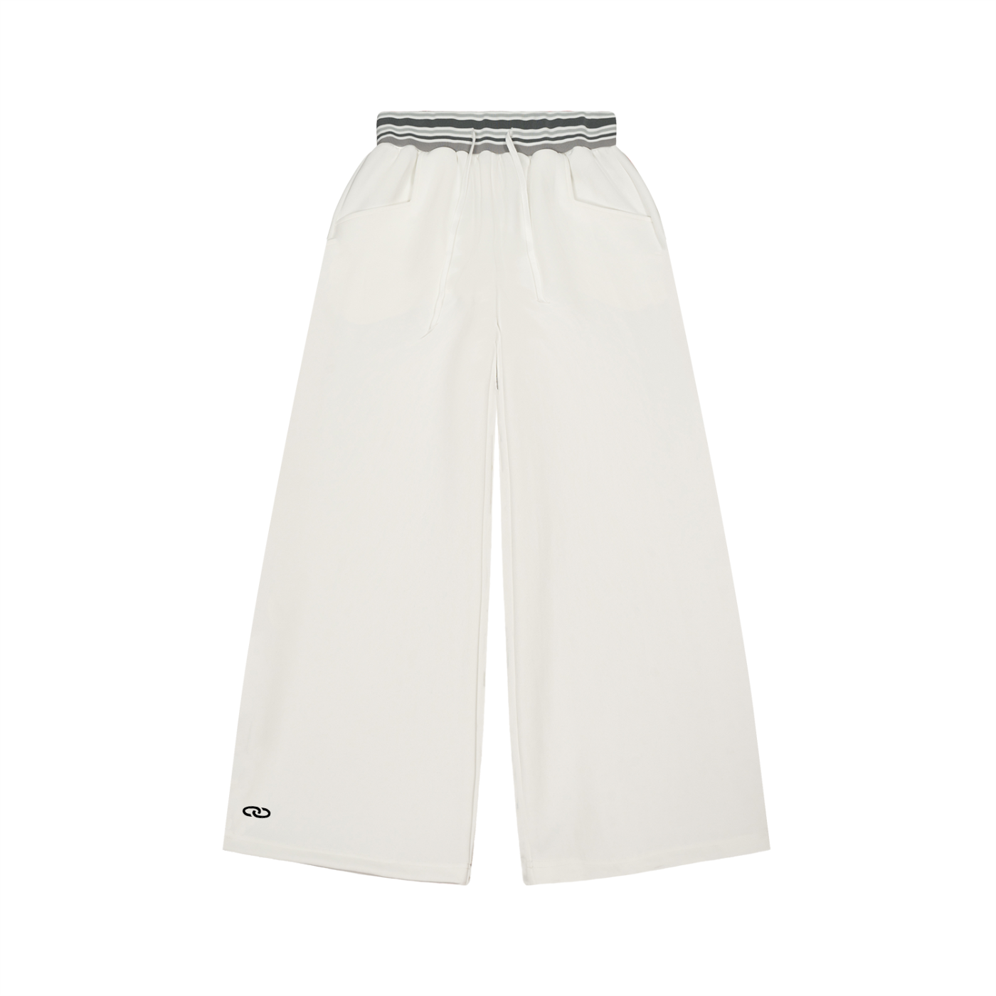 >good Women's Striped Waist Wide Leg Pants