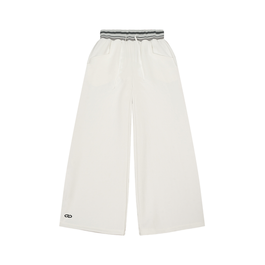 >good Women's Striped Waist Wide Leg Pants