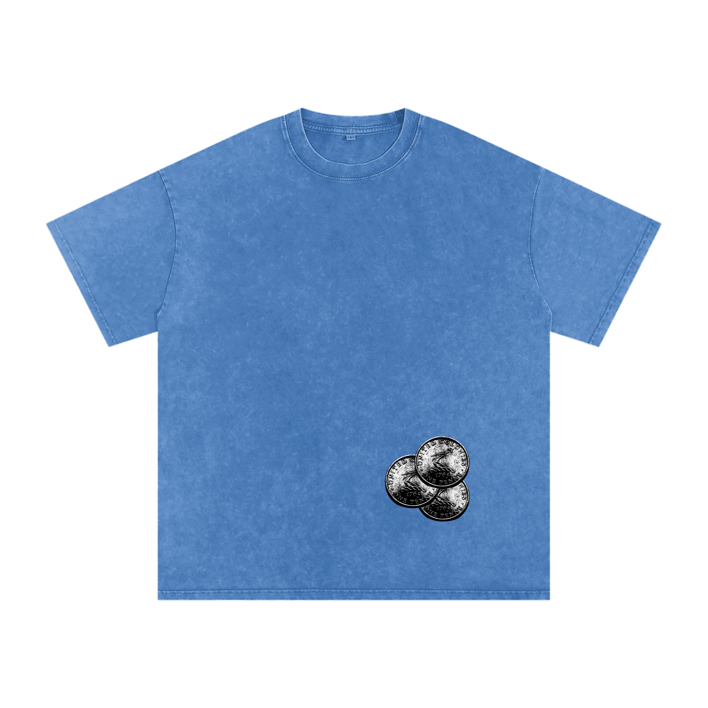 Henny Penny 001 Snow Washed Oversized Cotton Tee