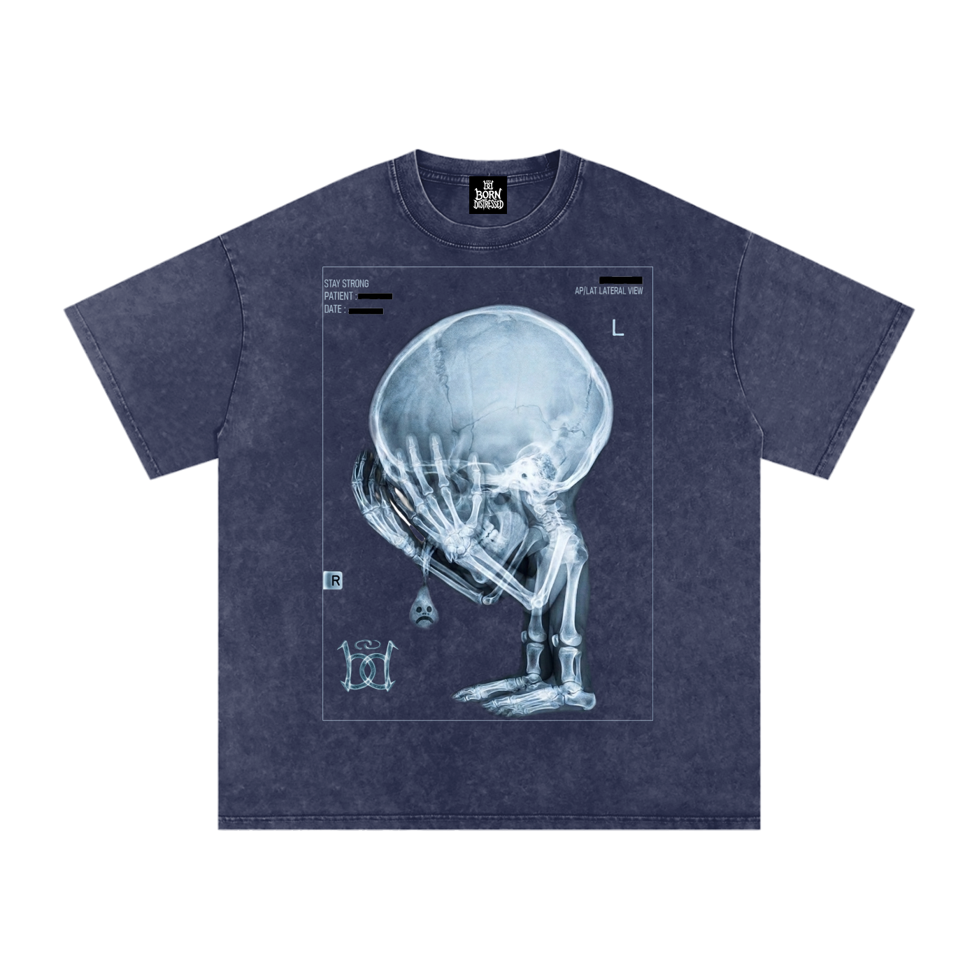 XRAY Snow Washed Oversized Cotton Tee