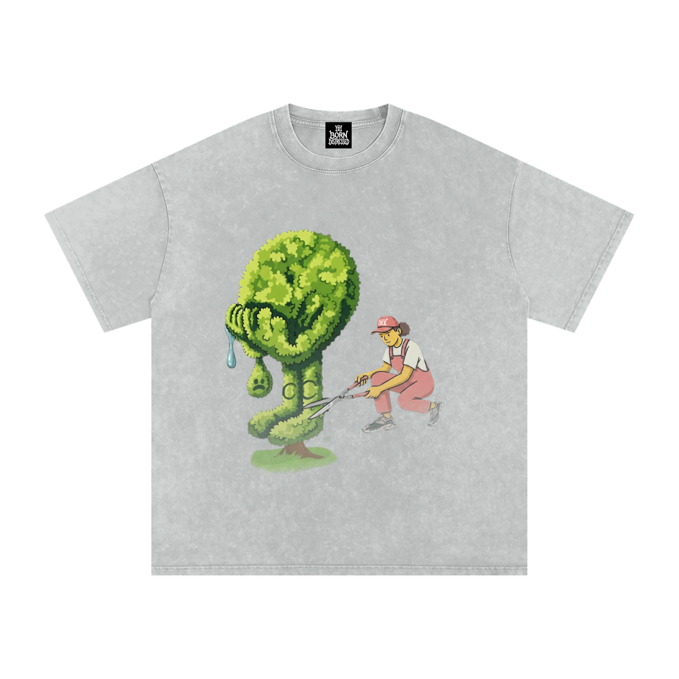 Green Thumb Snow Washed Oversized Tee