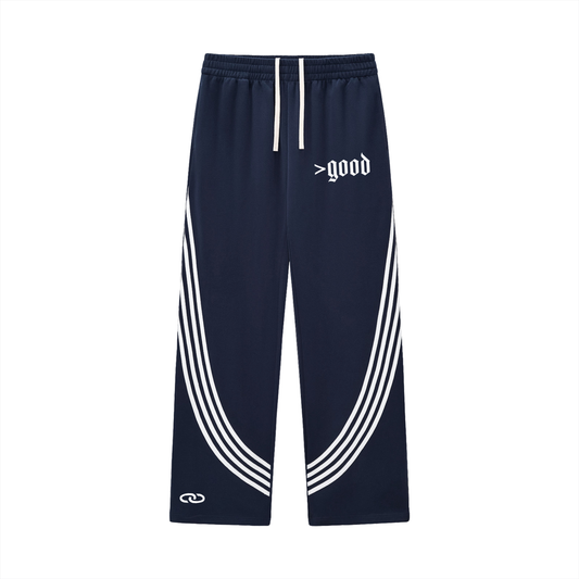 >good Curved Stripe Straight Sweatpants