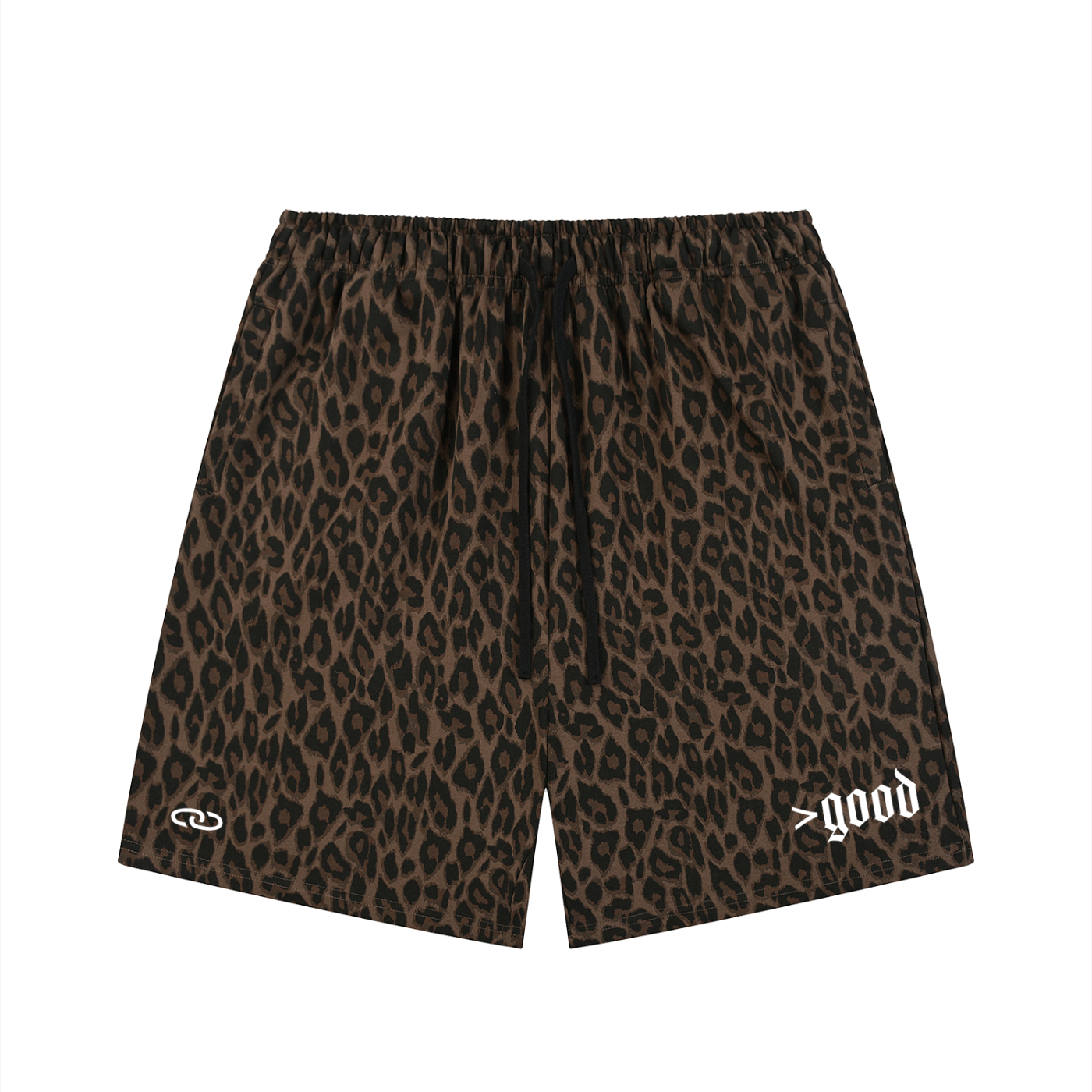 >good Unisex Heavyweight Leopard Drawstring Shorts