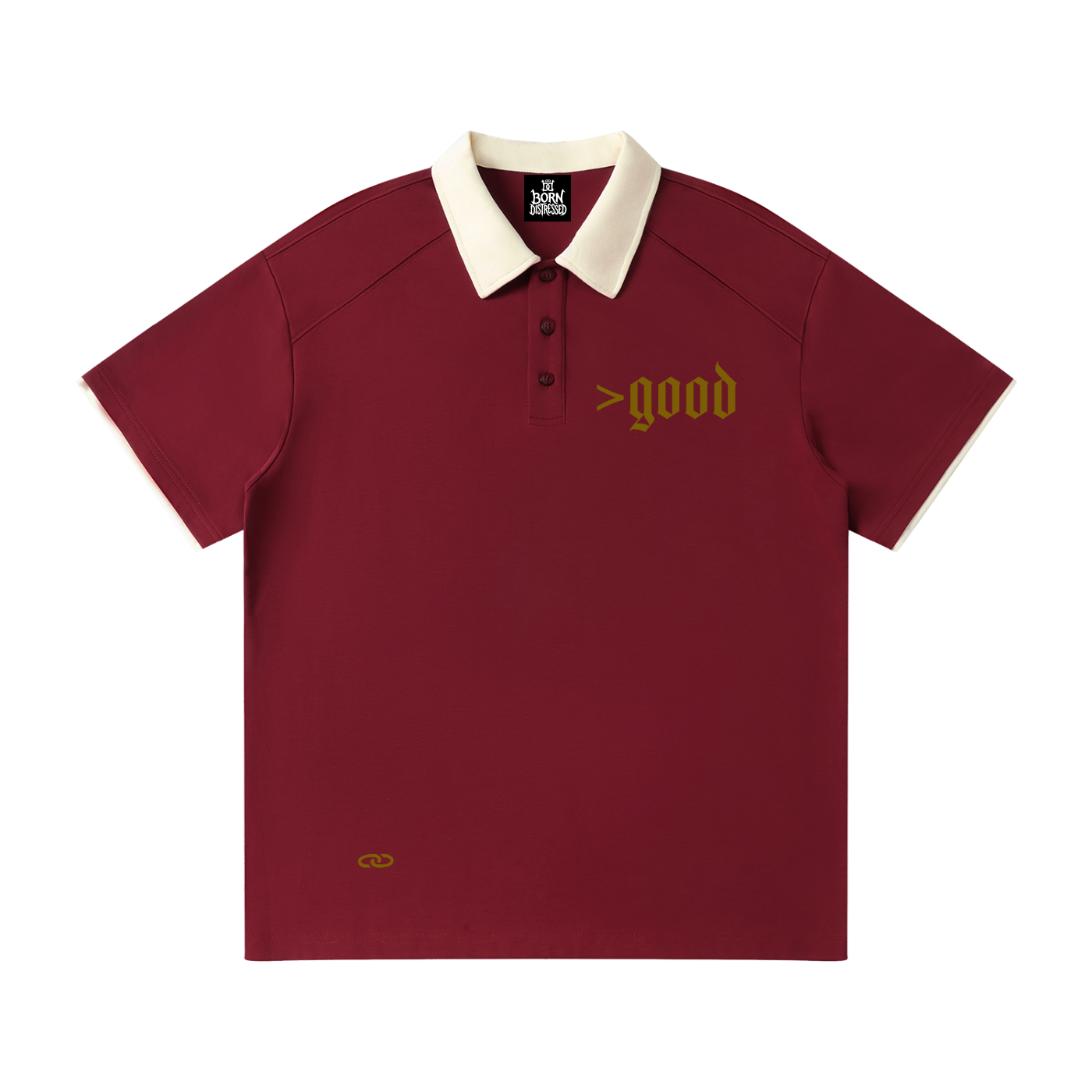 >good Contrast Collar Raglan Polo Shirt