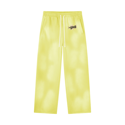 Cherry Blossom Colorfade Wide Leg Fleece Sweatpants