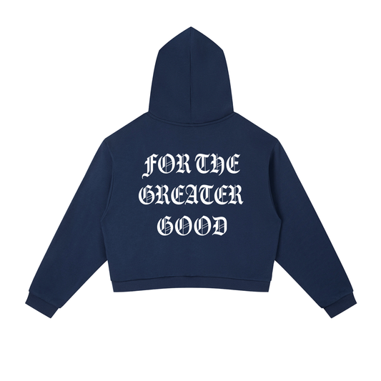 >good Contrast Side Stripe Cropped Hoodie