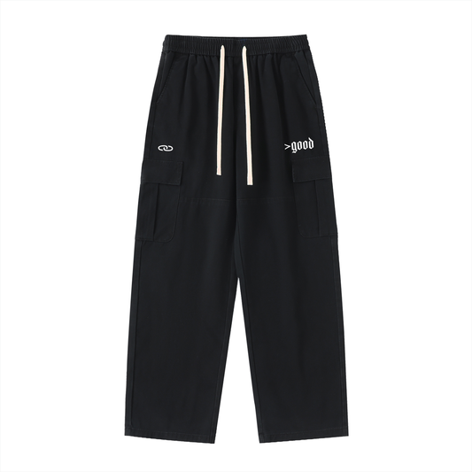 >good Drawstring Straight-Leg Cargo Pants