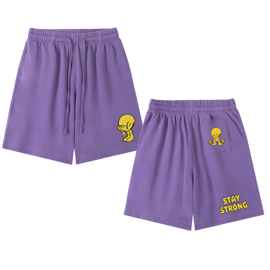 Stay Strong Vintage Wash Cotton Shorts