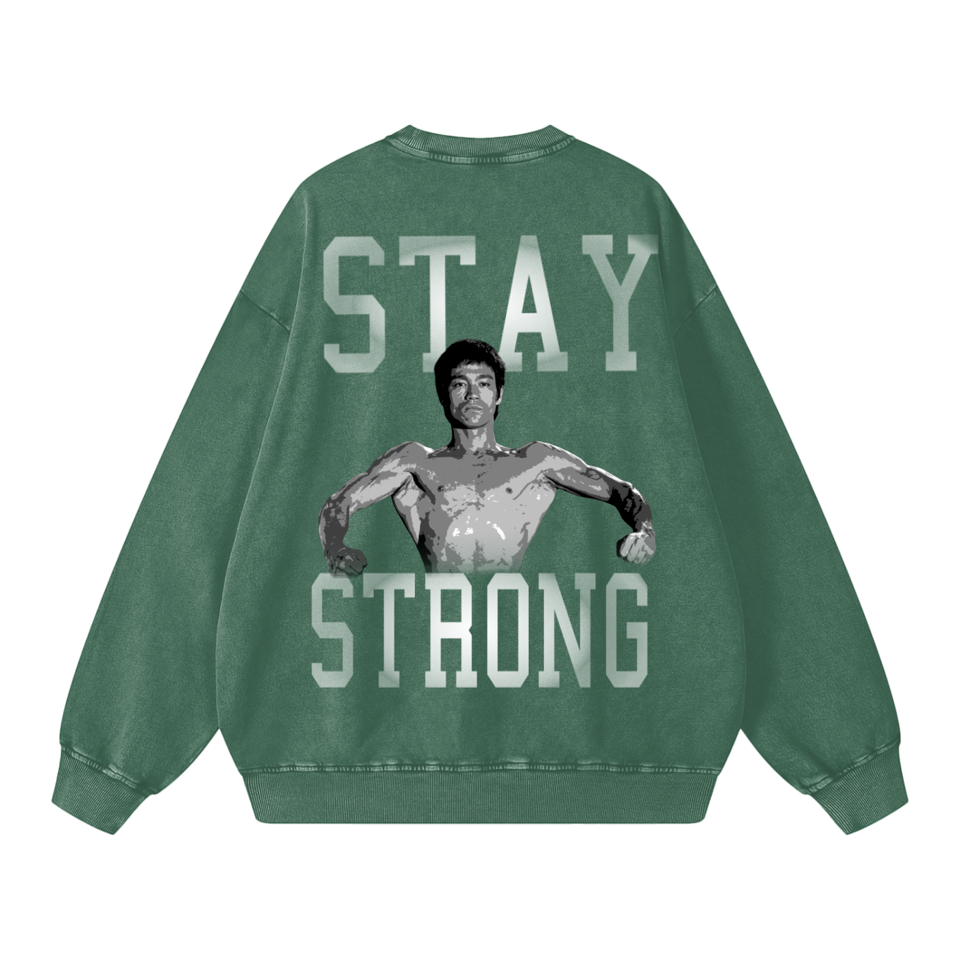 Be Water Snow Washed Oversized Crewneck