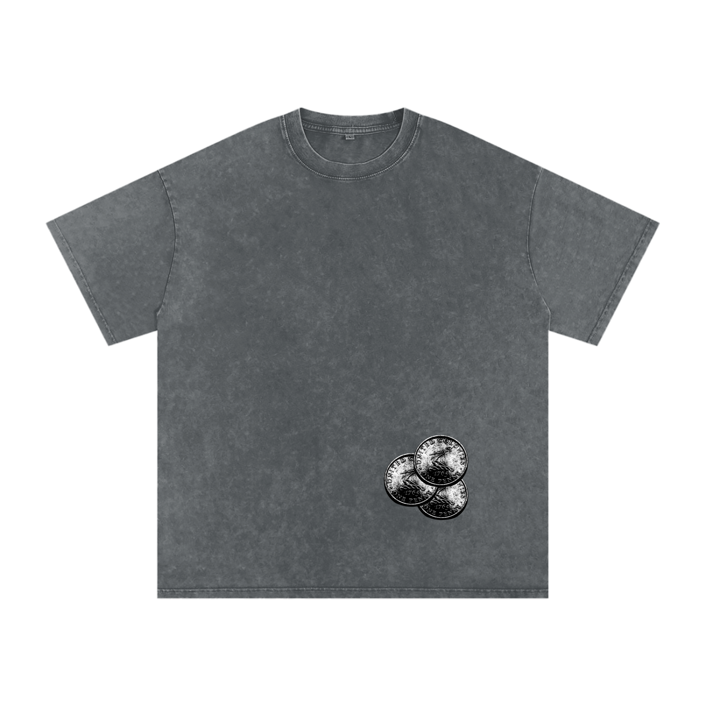 Henny Penny 001 Snow Washed Oversized Cotton Tee