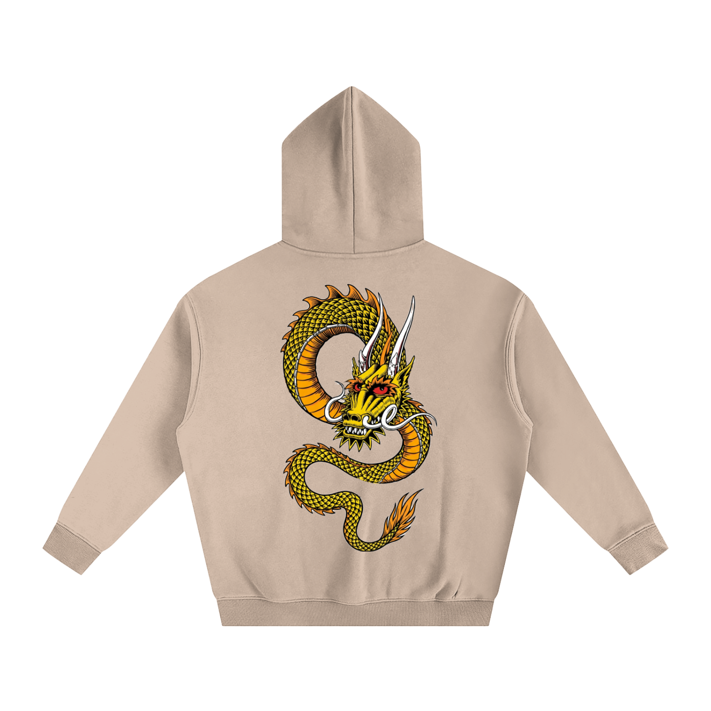 Dragon 80's Vintage Skateboard Desk Oversize Fleeced Hoodie