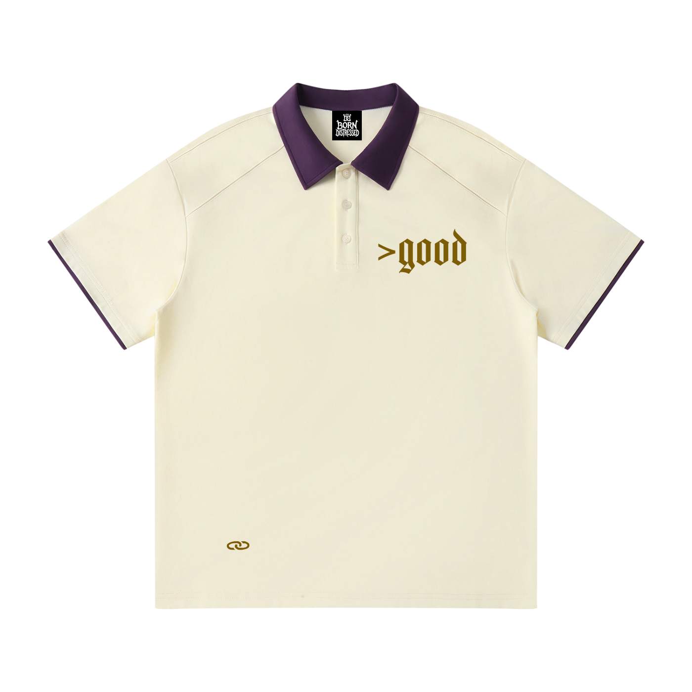 >good Contrast Collar Raglan Polo Shirt