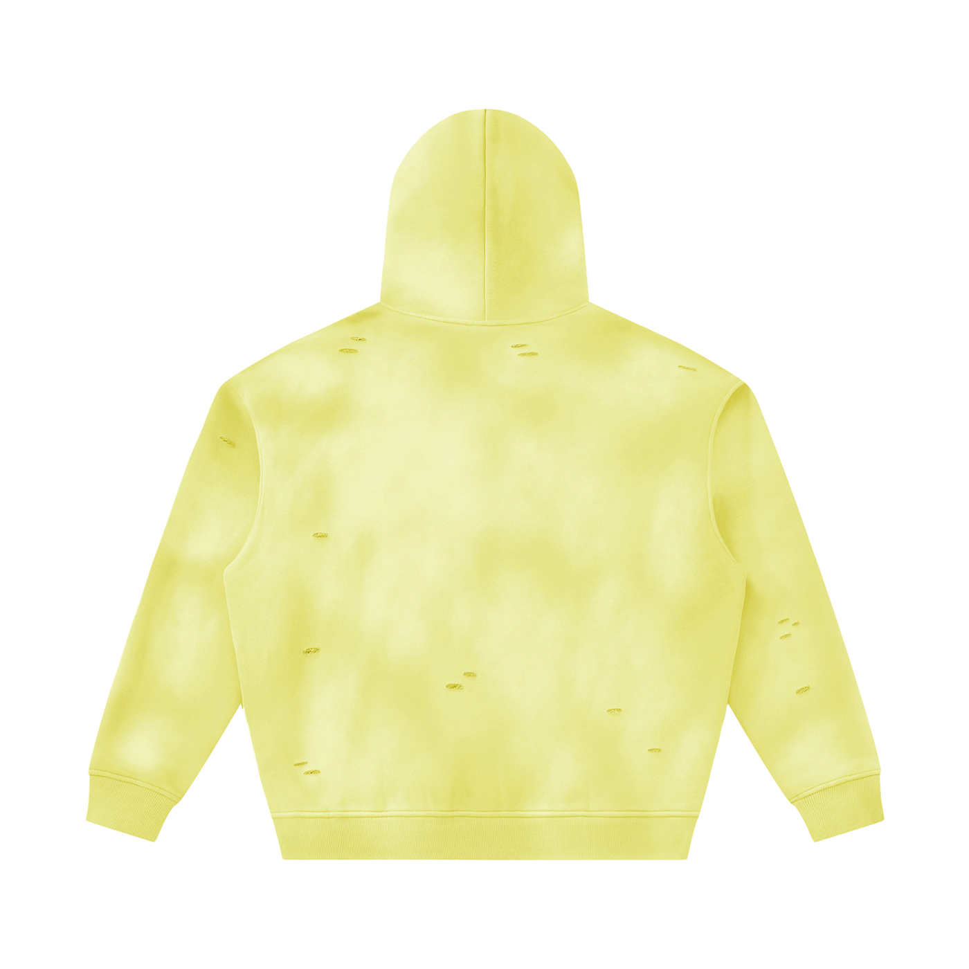 Cherry Blossom Colorfade Frayed Fleece Hoodie