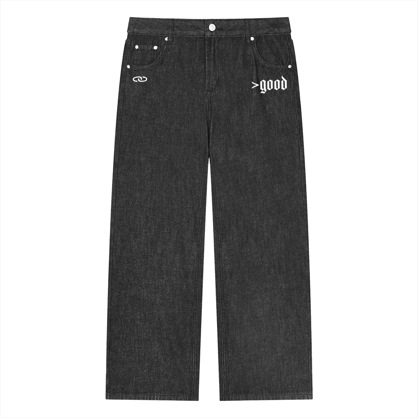 Unisex Vintage Wash Straight Leg Jeans