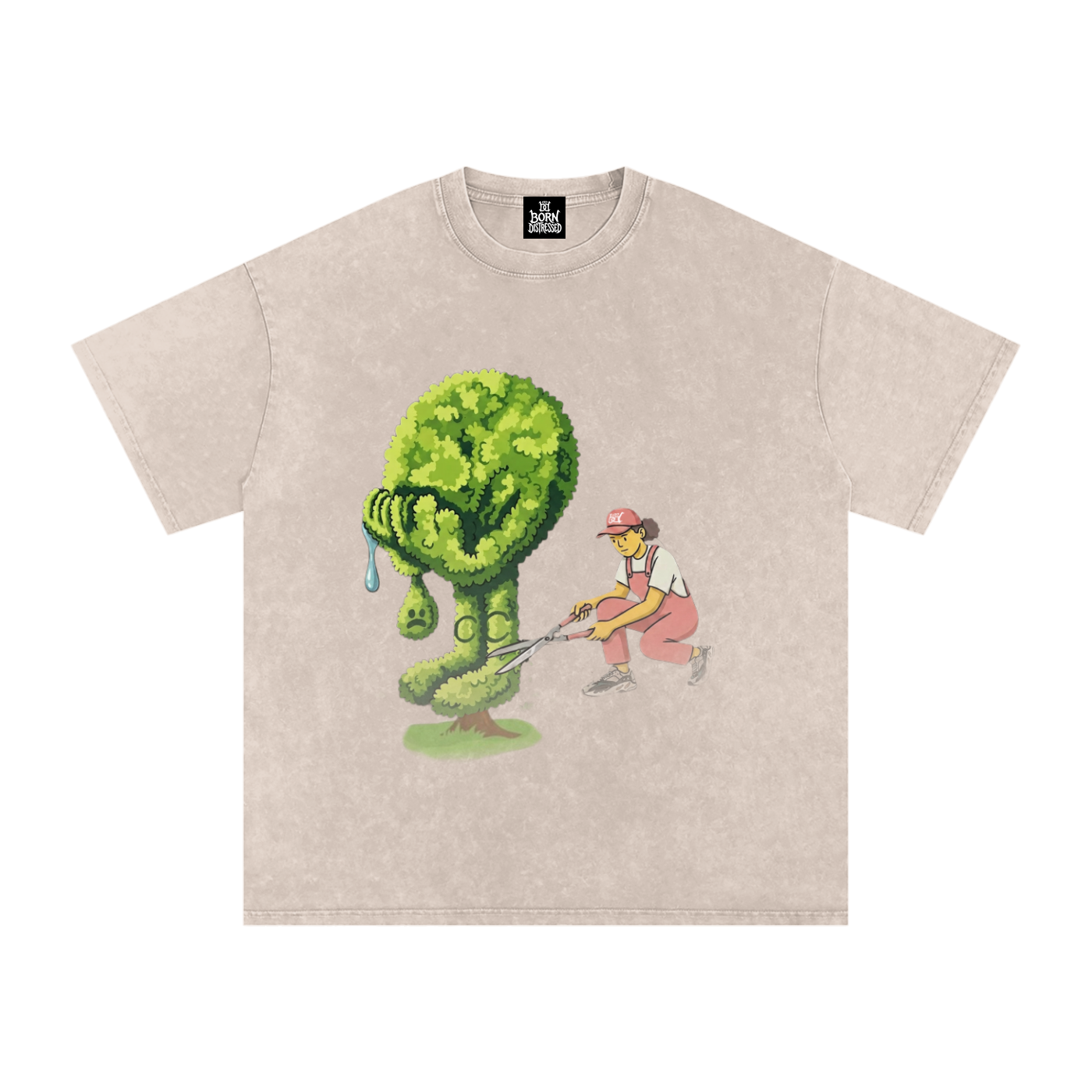 Green Thumb Snow Washed Oversized Tee