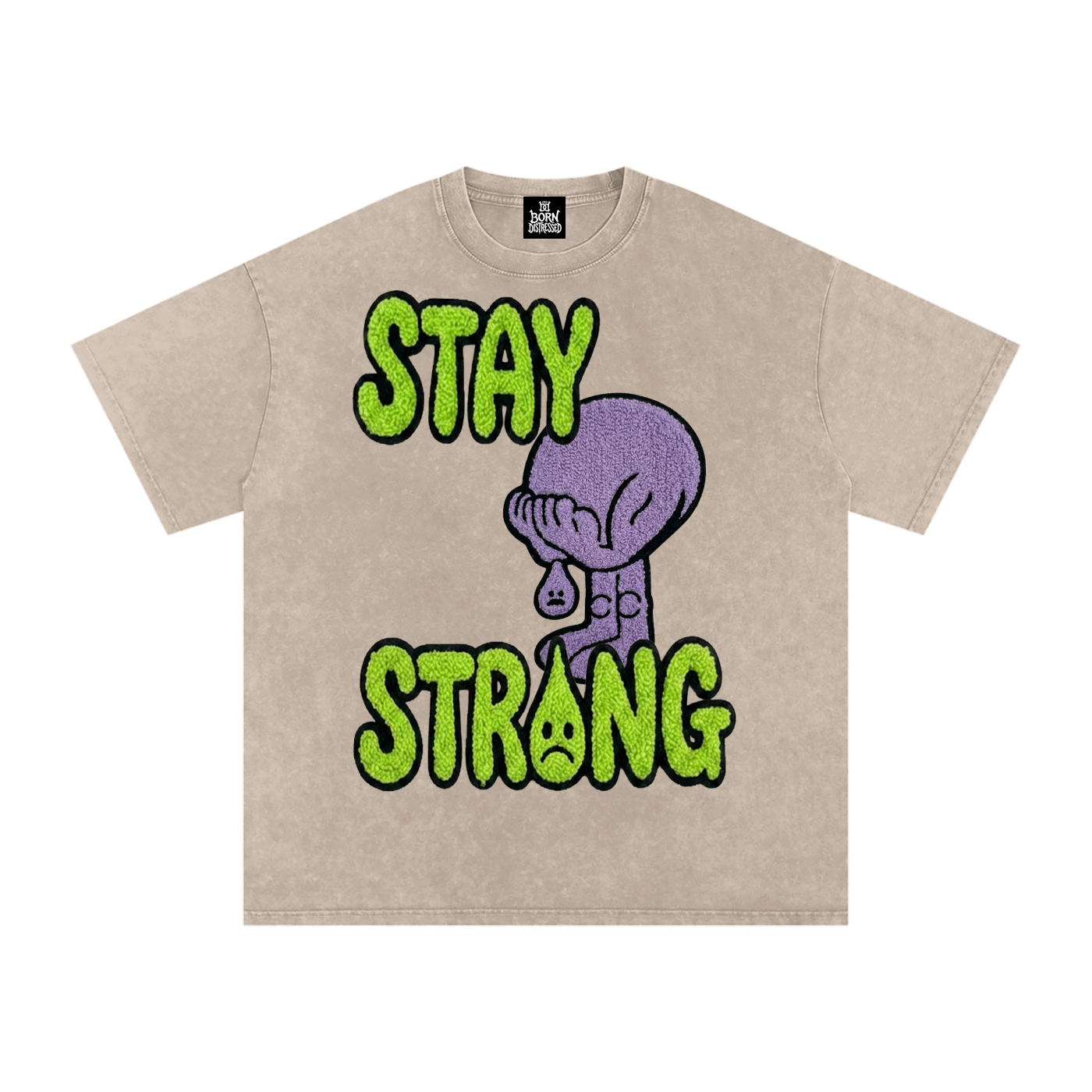Feelin' Purple Snow Washed Oversized Cotton Tee