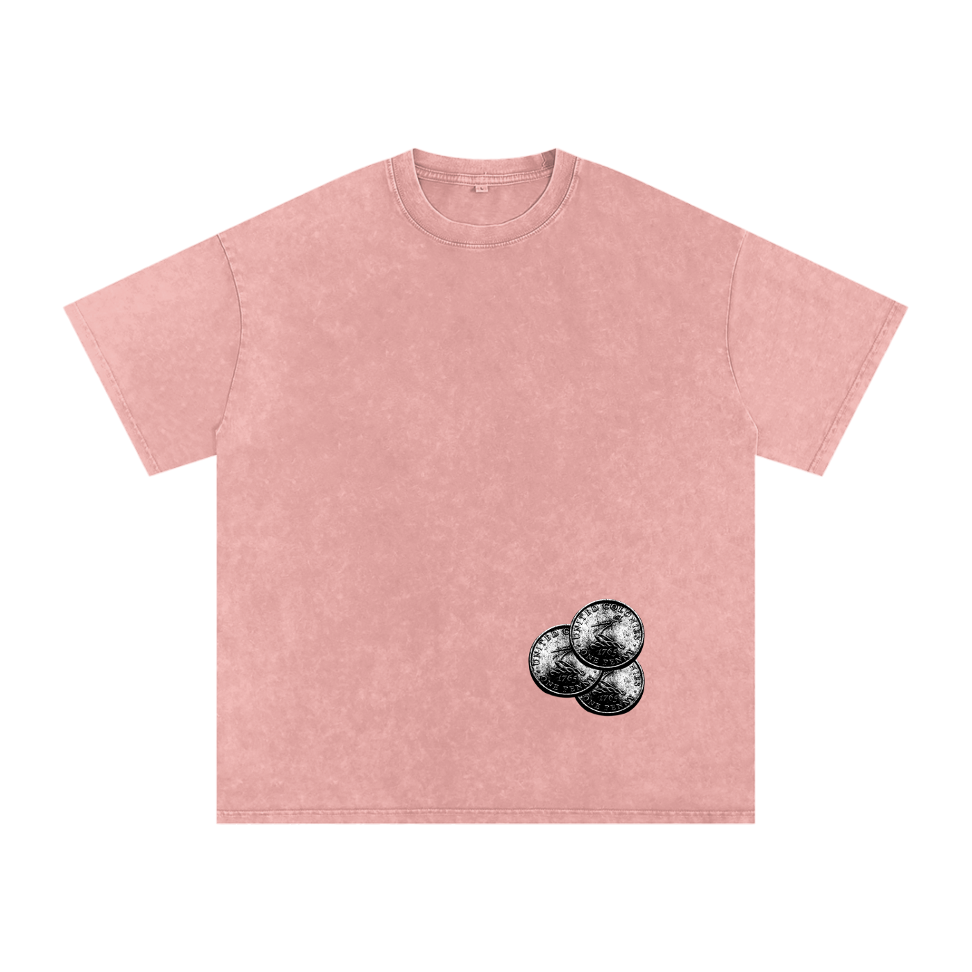 Henny Penny 001 Snow Washed Oversized Cotton Tee