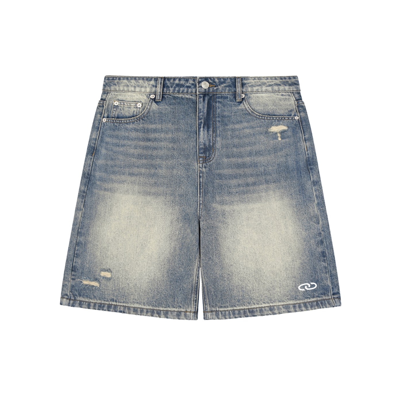 bd Faded Distressed Baggy Denim Shorts