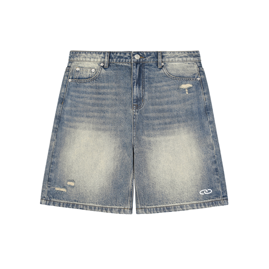 bd Faded Distressed Baggy Denim Shorts