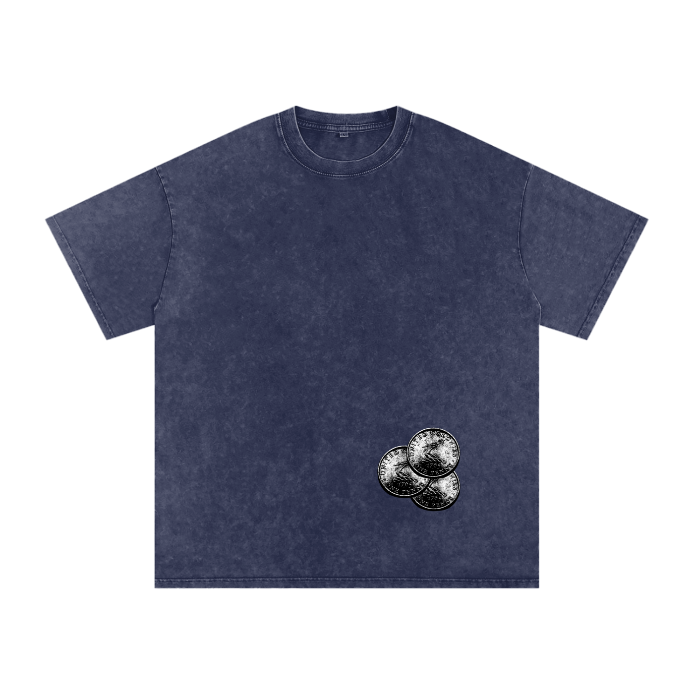 Henny Penny 001 Snow Washed Oversized Cotton Tee