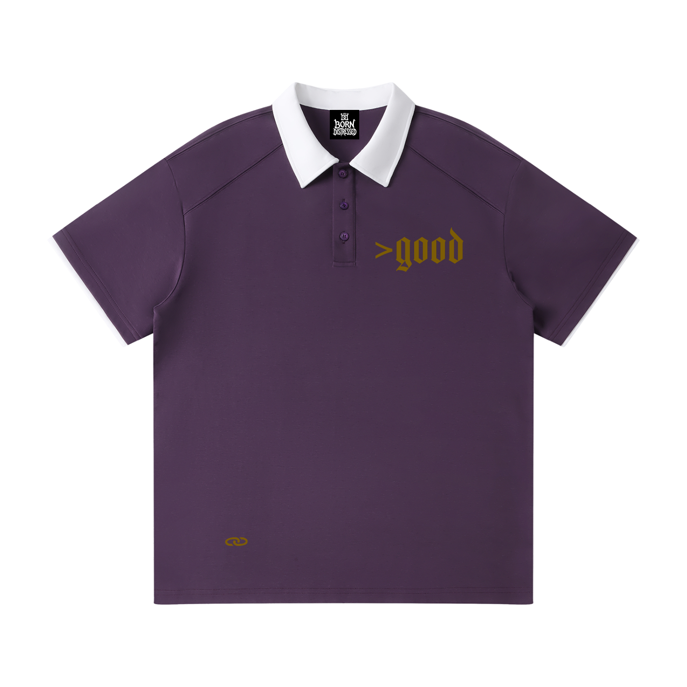 >good Contrast Collar Raglan Polo Shirt