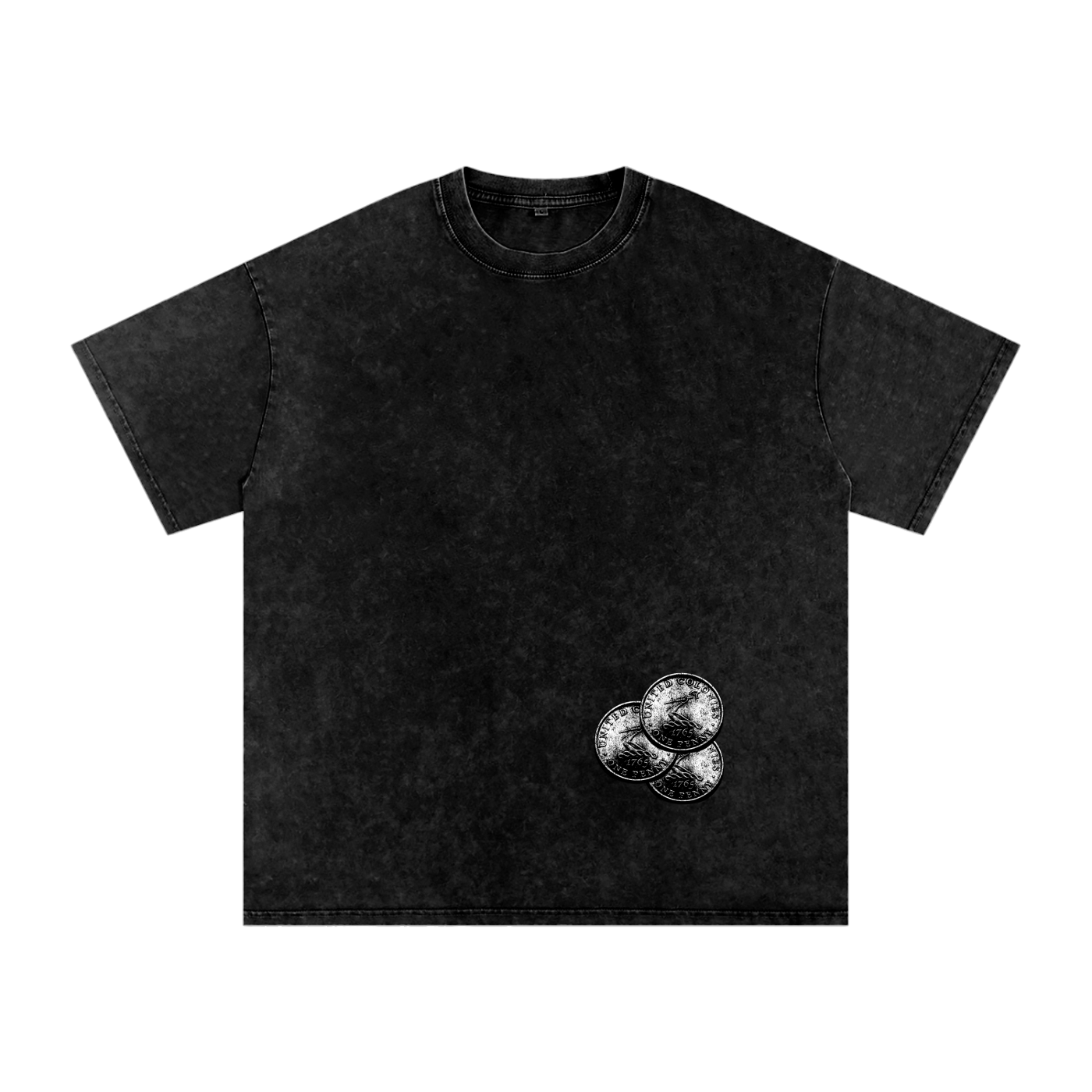 Henny Penny 001 Snow Washed Oversized Cotton Tee