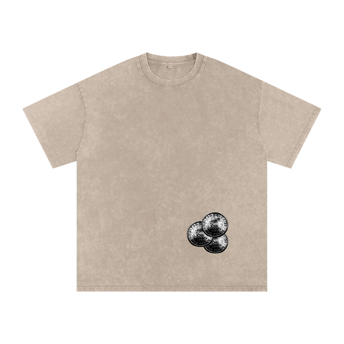 Henny Penny 001 Snow Washed Oversized Cotton Tee
